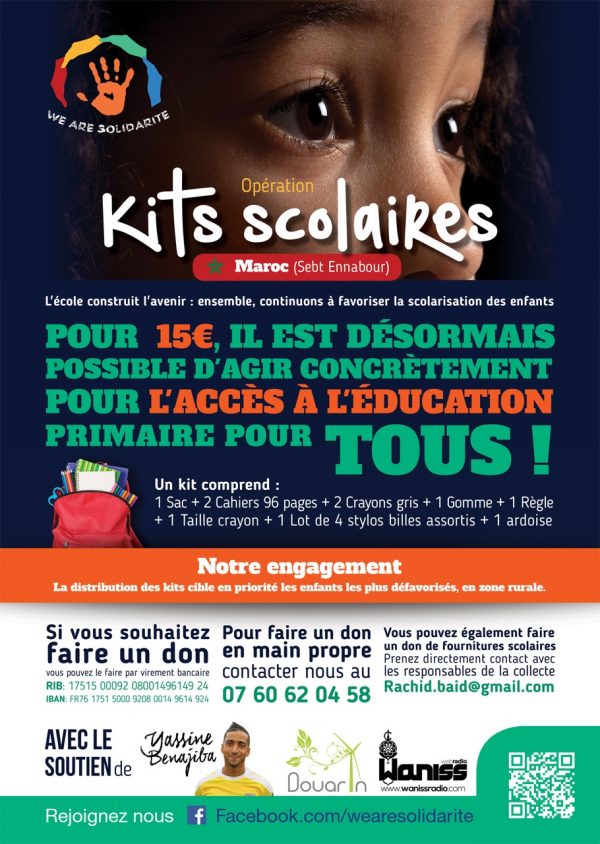 Distribution de kits scolaire au Maroc